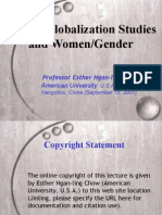 Critical Globalization Studies and Women/Gender: Professor Esther Ngan-Ling Chow