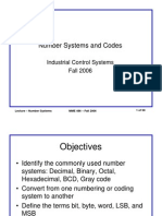 Number Systems and Codes: Industrial Control Systems Fall 2006