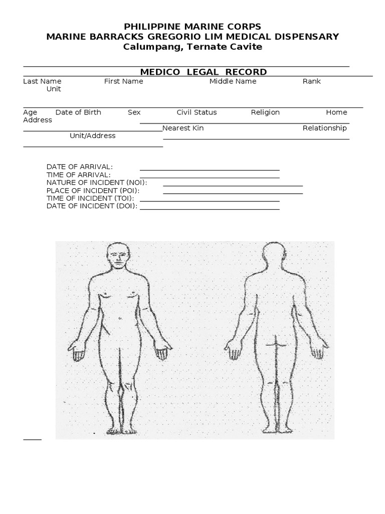 Medical Record for Marine Corps Incidents | PDF