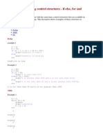 Matlab Programming Control Structures