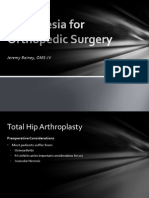 Anesthesia For Orthopedic Surgery