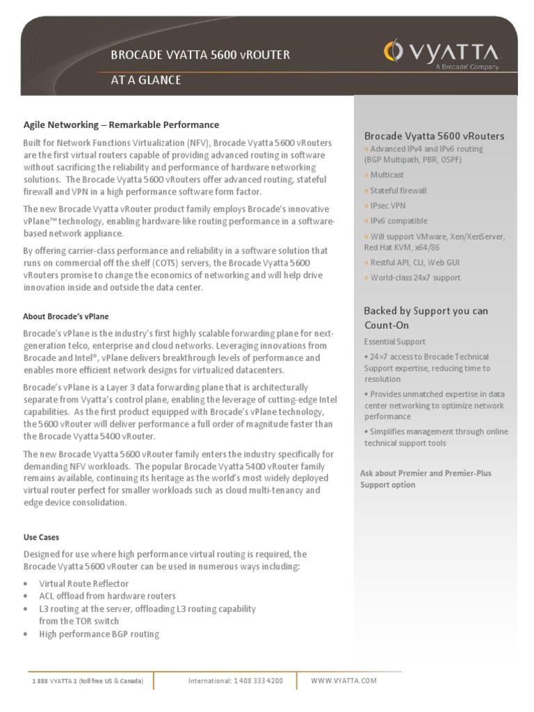 Brocade Vyatta 5600vrouter Aag | PDF | Router (Computing) | I Pv6