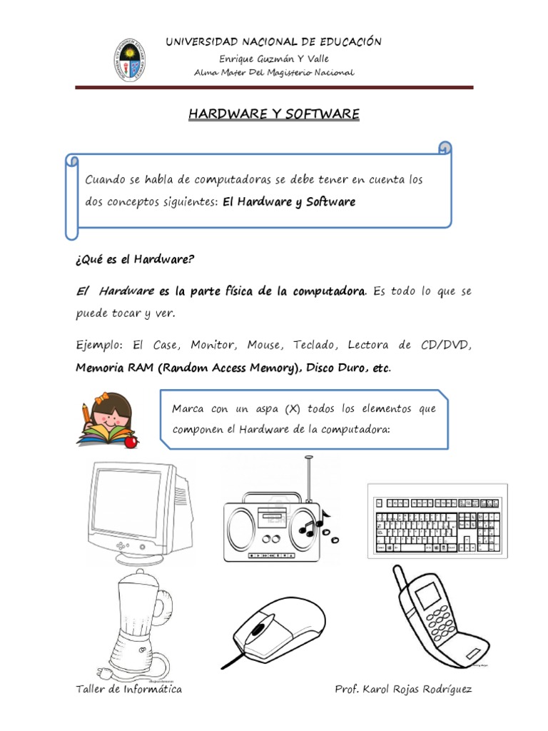 Hardware y Software | PDF | Periférico | Hardware de la computadora