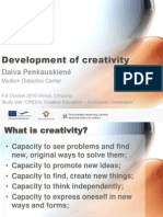 Development of Creativity: Daiva Penkauskienė