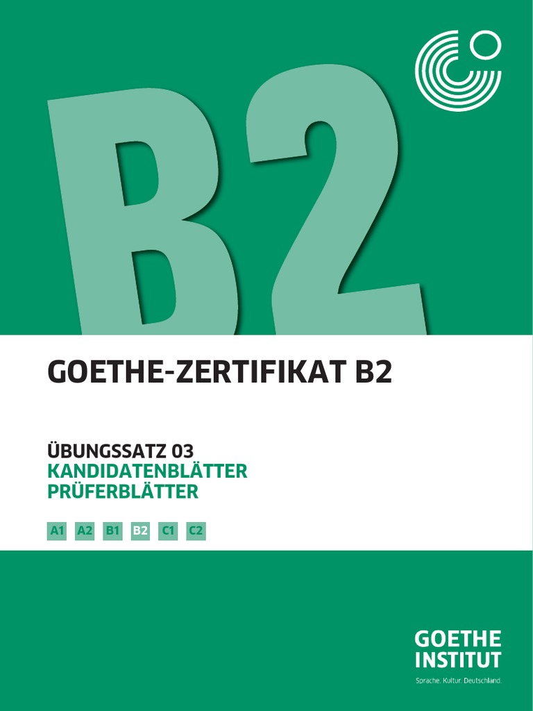 Goethe-Zertifikat B2 | PDF