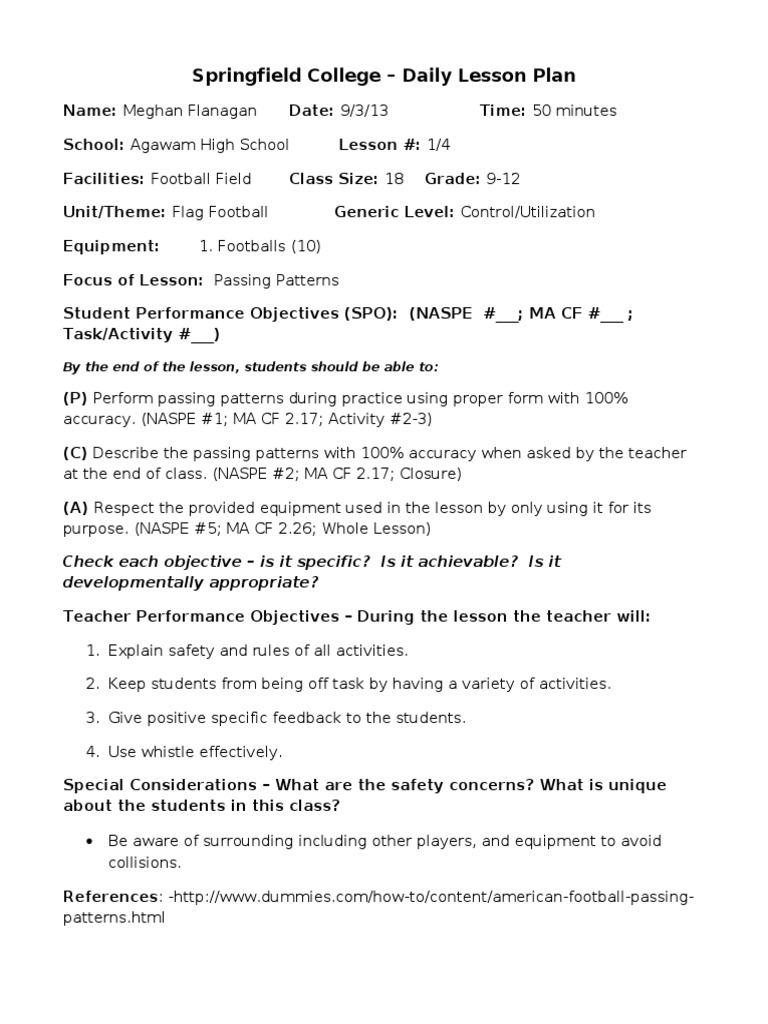 Sample LP Flag Football PDF