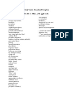 Sensation Perception Study Guide