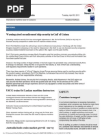 Maritime News - Warning on Unlicensed Security, USCG Trains Sri Lankans