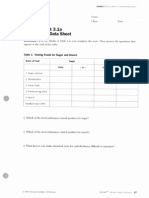 food test lab table