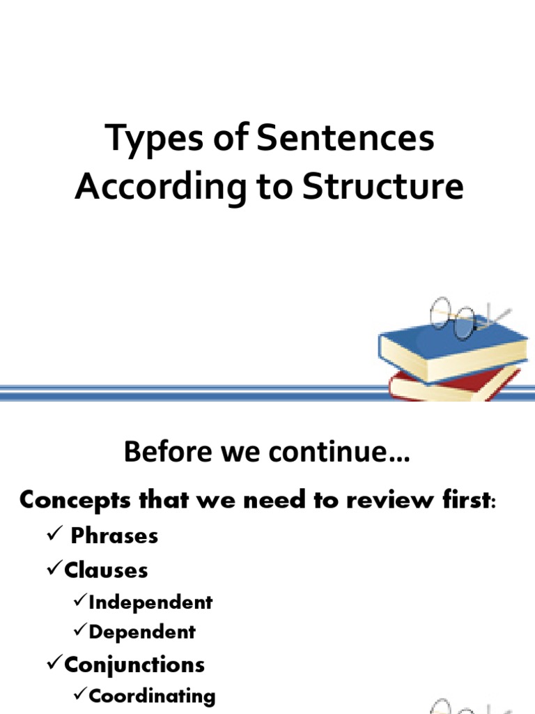 Types Of Sentences According To Structure Clause Sentence