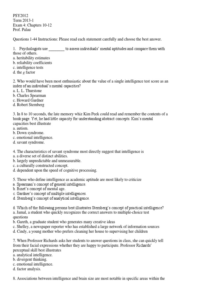 Emotional Intelligence Test 10 Questions