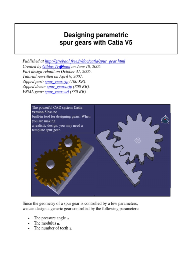 Catia v5 Gear PDF