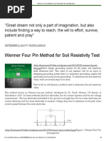 Download Wenner Four Pin Method for Soil Resistivity Test by Lasitha SN191757451 doc pdf