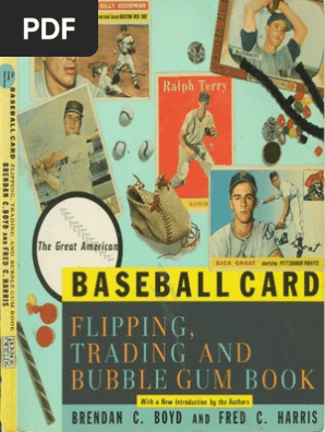Baseball Card Flipping Trading & Bubble Gum Book