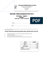 EIS- 2nd TERM EXAM 2013 PHYSICS – YEAR 9 – PAPER 1