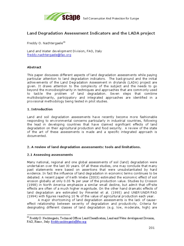 Land Degradation - Indicators | PDF | Environmental Degradation | Soil