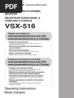 Audio/Video Multi-Channel Receiver Recepteur Audiovisuel A Voies Multi-Canaux