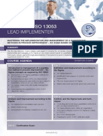 ISO 13053 Lead Implementer - Four Page Brochure