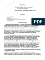 Memórias Sobre Os Últimos Dias de Odlehre e Seu Autor.-Português-Gustav Theodor Fechner