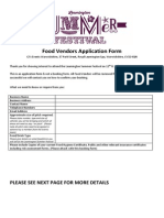 Food Vendors Application Form LSF2014