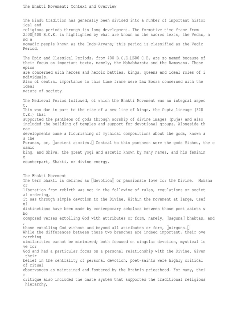 What is the bhakti movement picture