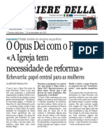 O Opus Dei Com o Papa - Corriere Della Sera