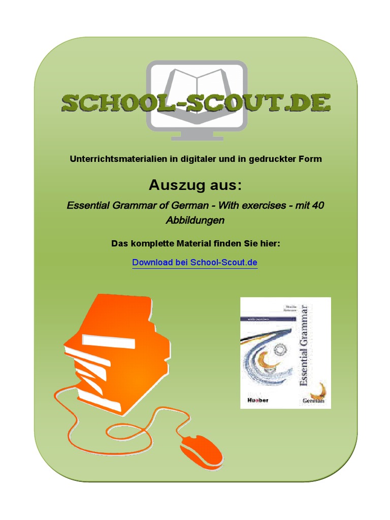 Essential German Grammar with Exercises | PDF | Semiotics | Languages