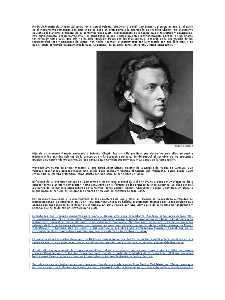 Chopin PDF Federico Chopin Composiciones Musicales