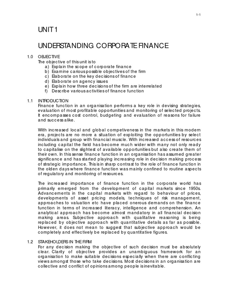 Corporate Finance Self-Learning Manual | PDF | Cost Of Capital ...