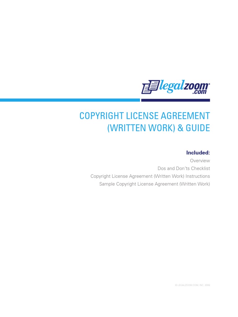 (Written Work) & Guide: Included | PDF | License | Royalty Payment