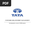 Customer Relationship Management: in Automotive Sector & TATA Motors