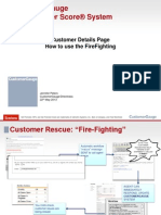 Customergauge Net Promoter Score® System: Customer Details Page How To Use The Firefighting
