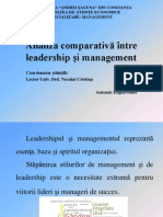 Analiza Comparativă Între Leadership Şi Management Antemir Eugen