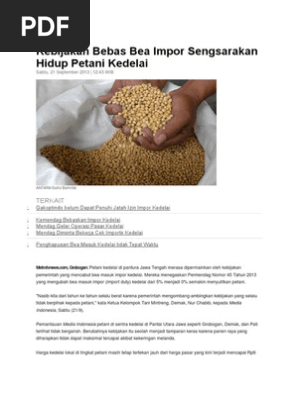 Artikel Terkait Impor Kedelai Pdf