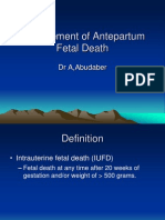 Management of Antepartum Fetal Death