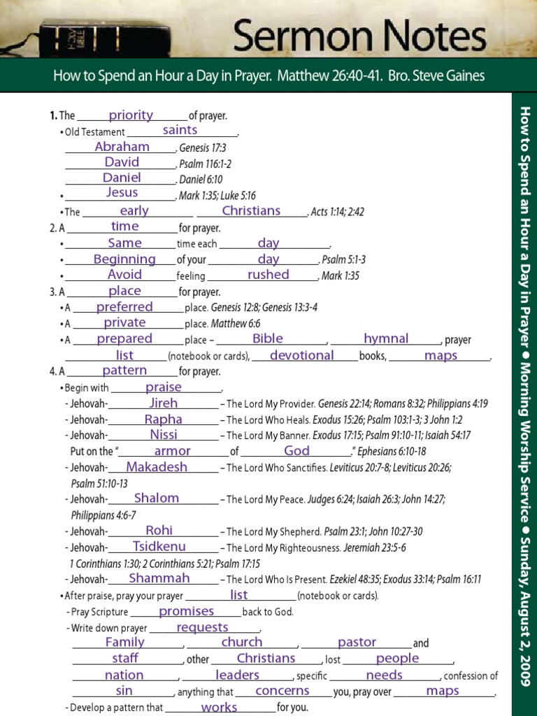 Effective Hourly Prayer Guide | PDF | Gospel Of Matthew | Gospel Of Mark