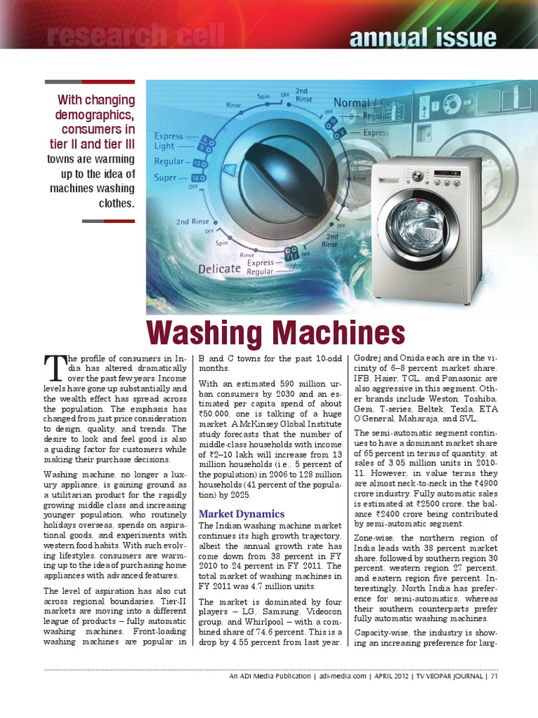 Washing Machines Annual Issue Home Appliance Washing Machine