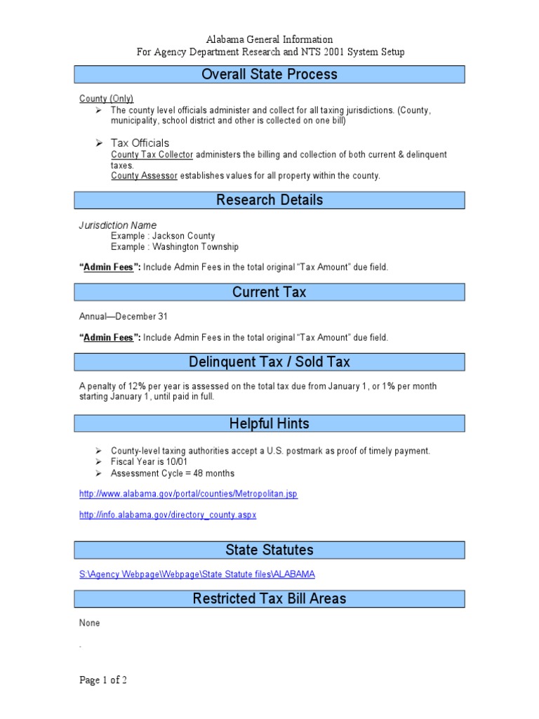 AL Tax Process-Revised | PDF