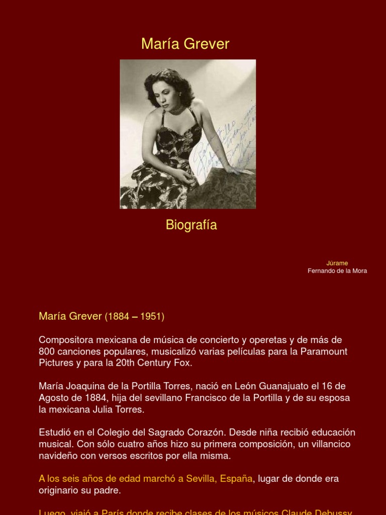 Maria Grever - Biografia y Musica | Descargar gratis PDF | Las artes ...
