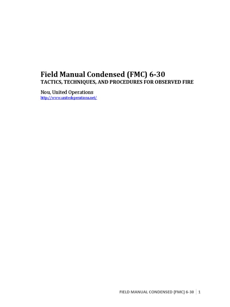 Observed Fire Operations Manual | PDF | Shell (Projectile) | Artillery