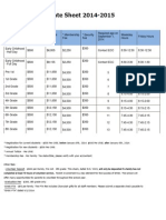 Rate Sheet 2014-2015: Grade Level