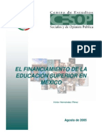 DDL039 El Financiamiento de La Educacion Superior en Mexico