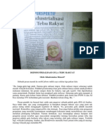 Deindustrialisasi Gula Tebu Rakyat (Perspektif, Jawa Pos Radar Jember, 17 Desember 2013)