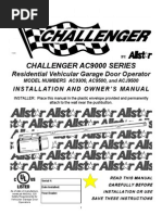 Download Challenger AC9000 Series Garage Door Operator by jackanddiane1 SN191972473 doc pdf