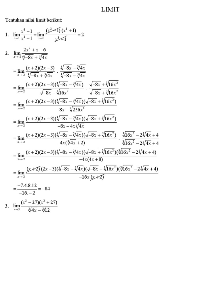 Latihan Soal Limit Trigonometri Kelas Xi Peminatan - Ahli Soal
