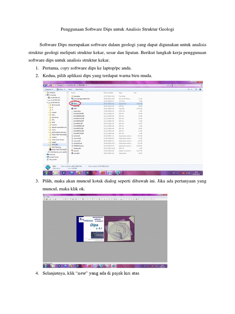 Panduan Penggunaan Software Dips Geologi | PDF | Komputer