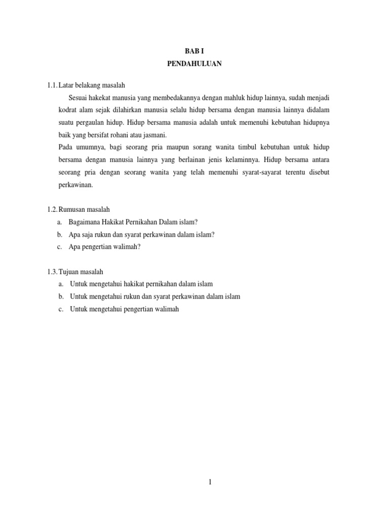 Rukun Dan Syarat Perkawinan Pdf