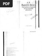 Estructura y Funcion en La Sociedad Primitiva (Brown Radcliffe