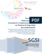 Términos de Referencia (TDR) Consultoría e Implementación de Un Sistema de Seguridad de La Información