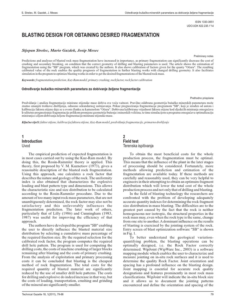 Optimizing Blasting for Rock Fragmentation | PDF | Explosive Material ...